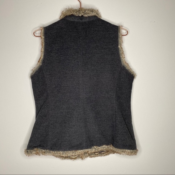 J.jill faux fur lined vest size M - Picture 2 of 6